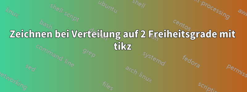 Zeichnen bei Verteilung auf 2 Freiheitsgrade mit tikz
