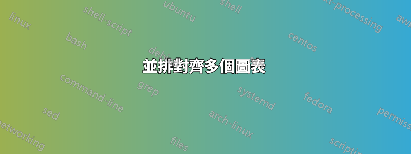 並排對齊多個圖表