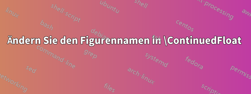 Ändern Sie den Figurennamen in \ContinuedFloat