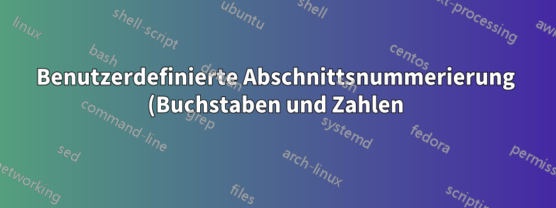 Benutzerdefinierte Abschnittsnummerierung (Buchstaben und Zahlen)