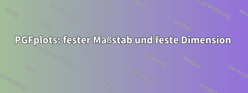 PGFplots: fester Maßstab und feste Dimension