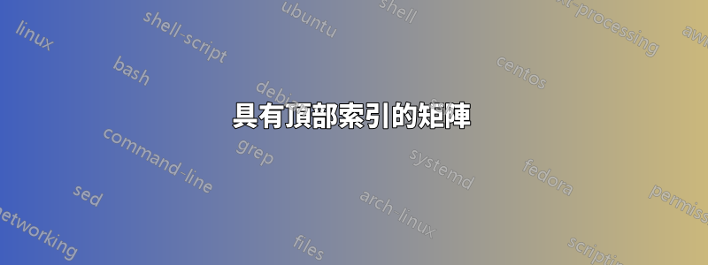 具有頂部索引的矩陣