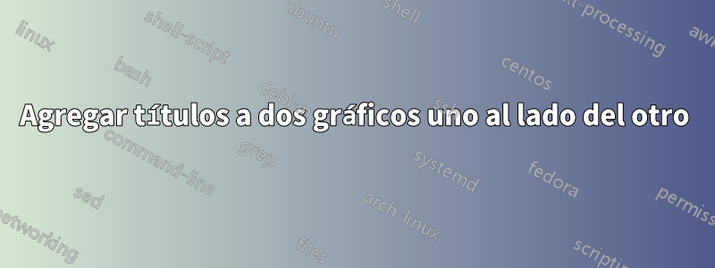 Agregar títulos a dos gráficos uno al lado del otro