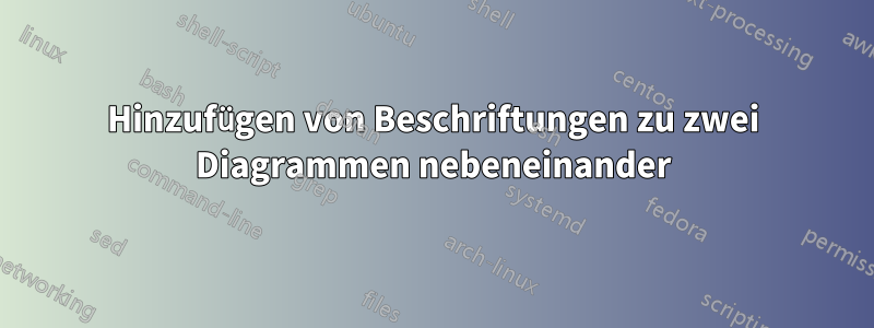 Hinzufügen von Beschriftungen zu zwei Diagrammen nebeneinander