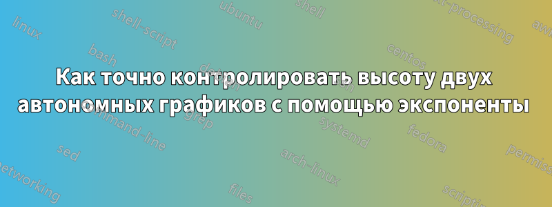 Как точно контролировать высоту двух автономных графиков с помощью экспоненты