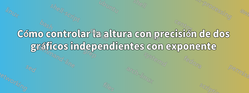 Cómo controlar la altura con precisión de dos gráficos independientes con exponente