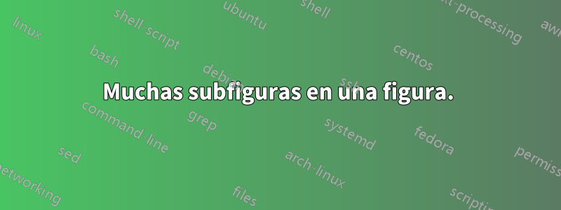 Muchas subfiguras en una figura.