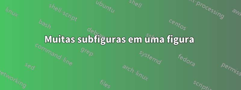 Muitas subfiguras em uma figura