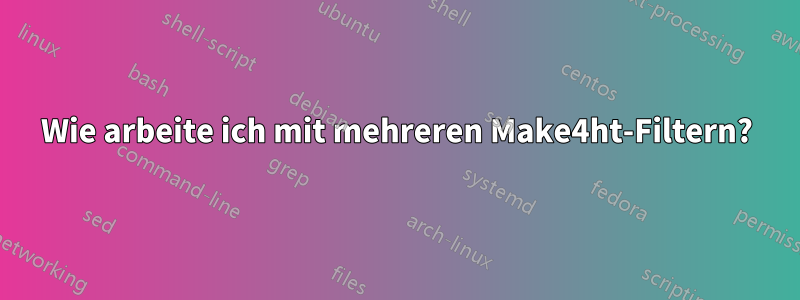 Wie arbeite ich mit mehreren Make4ht-Filtern?