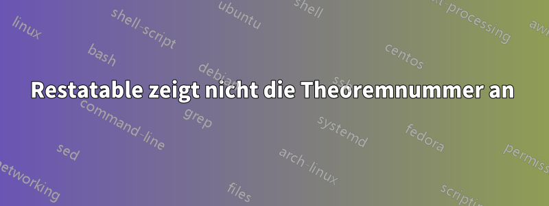 Restatable zeigt nicht die Theoremnummer an