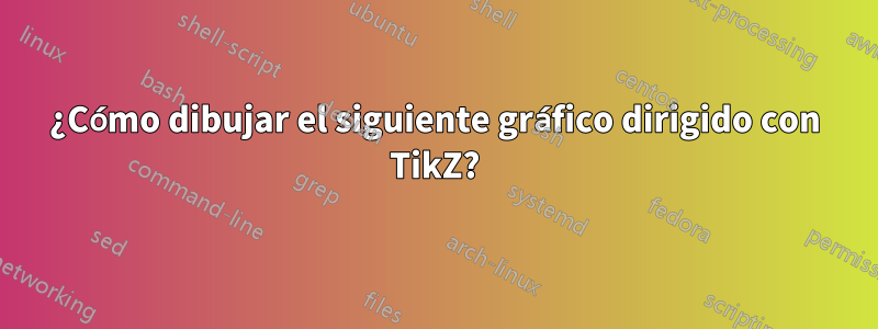 ¿Cómo dibujar el siguiente gráfico dirigido con TikZ?