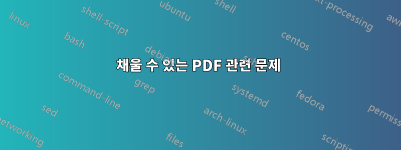 채울 수 있는 PDF 관련 문제