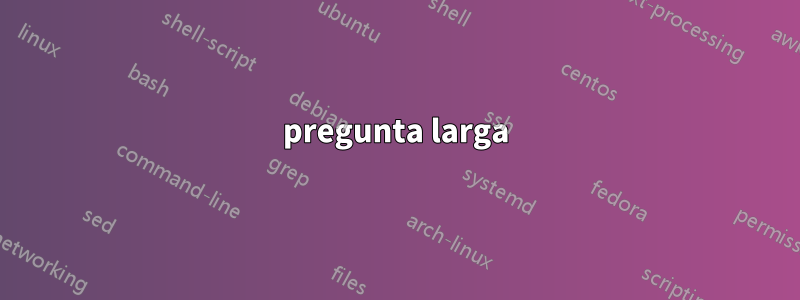 pregunta larga