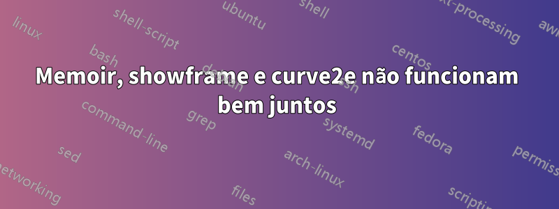 Memoir, showframe e curve2e não funcionam bem juntos