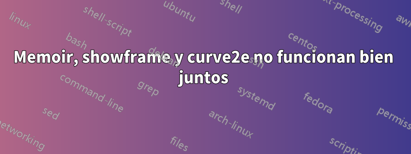Memoir, showframe y curve2e no funcionan bien juntos