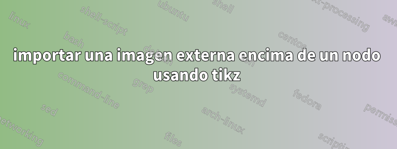 importar una imagen externa encima de un nodo usando tikz