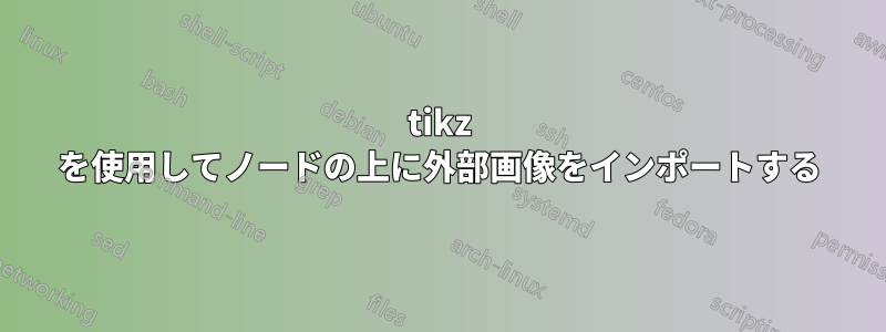 tikz を使用してノードの上に外部画像をインポートする