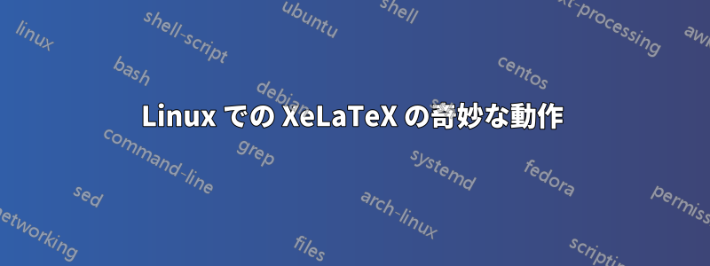 Linux での XeLaTeX の奇妙な動作