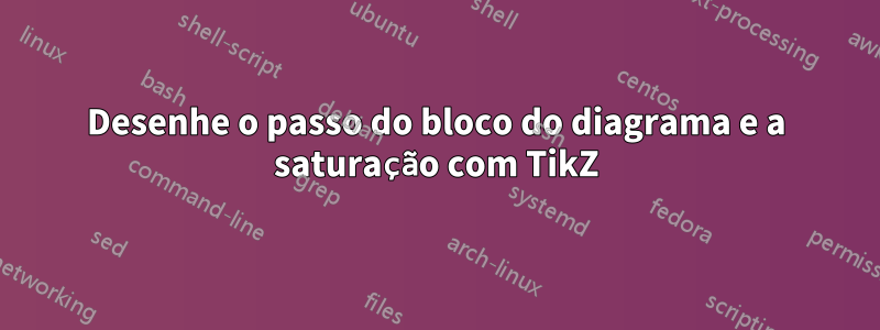 Desenhe o passo do bloco do diagrama e a saturação com TikZ