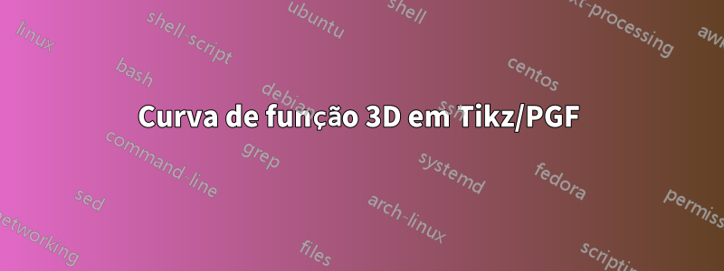 Curva de função 3D em Tikz/PGF