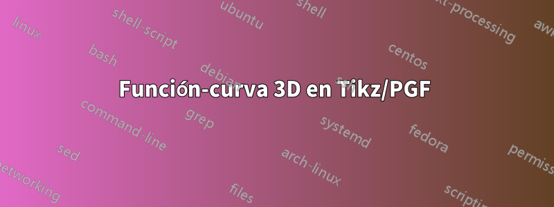 Función-curva 3D en Tikz/PGF