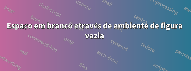 Espaço em branco através de ambiente de figura vazia