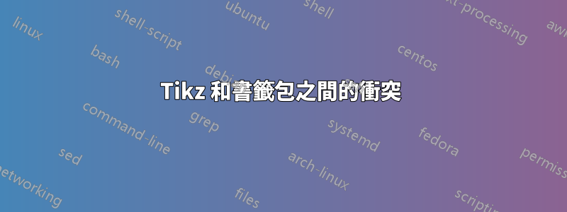 Tikz 和書籤包之間的衝突