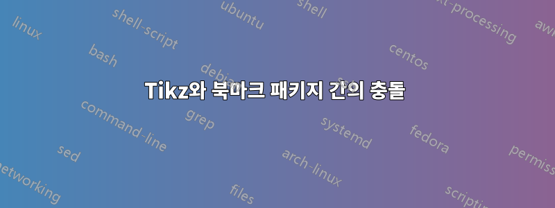 Tikz와 북마크 패키지 간의 충돌