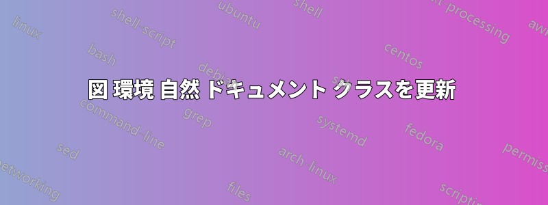 図 環境 自然 ドキュメント クラスを更新