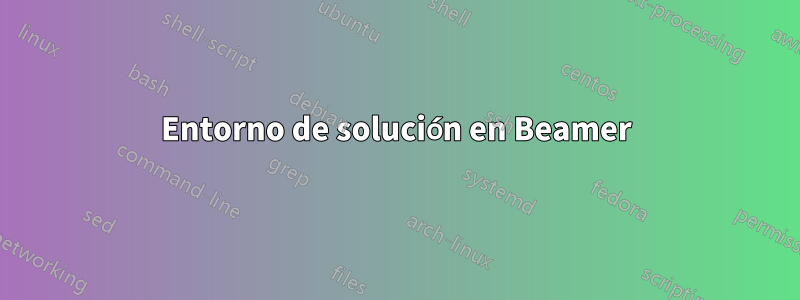 Entorno de solución en Beamer