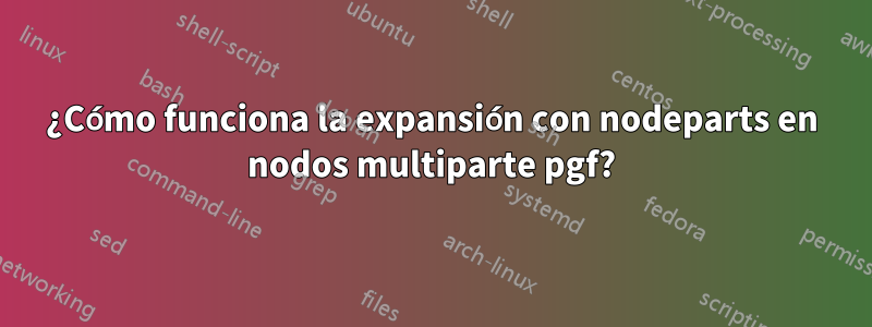 ¿Cómo funciona la expansión con nodeparts en nodos multiparte pgf?