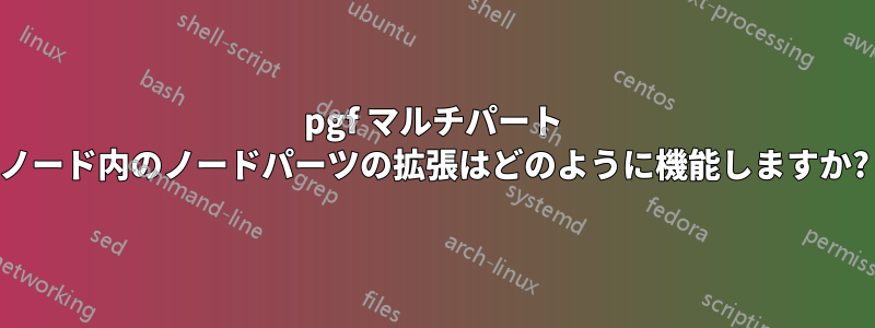 pgf マ​​ルチパート ノード内のノードパーツの拡張はどのように機能しますか?