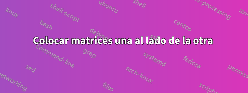 Colocar matrices una al lado de la otra