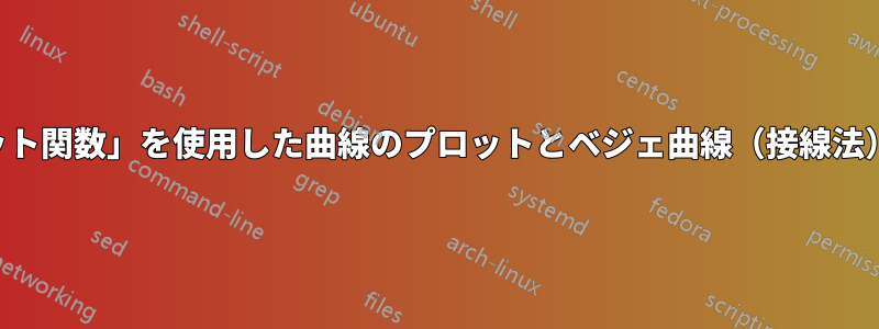 「プロット関数」を使用した曲線のプロットとベジェ曲線（接線法）の比較