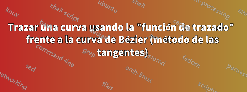 Trazar una curva usando la "función de trazado" frente a la curva de Bézier (método de las tangentes)