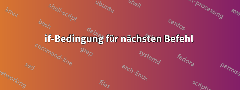 if-Bedingung für nächsten Befehl