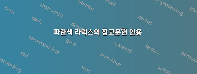 파란색 라텍스의 참고문헌 인용