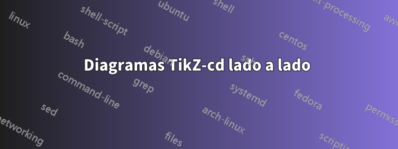 Diagramas TikZ-cd lado a lado