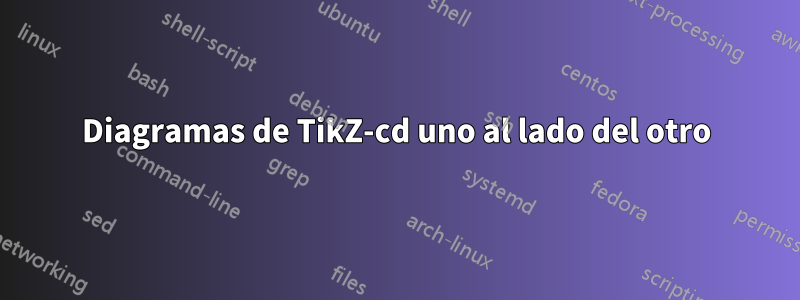 Diagramas de TikZ-cd uno al lado del otro