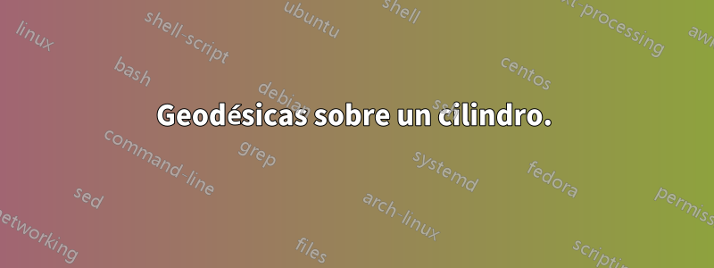 Geodésicas sobre un cilindro.