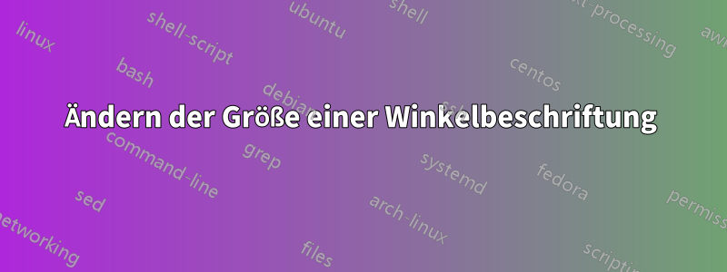 Ändern der Größe einer Winkelbeschriftung