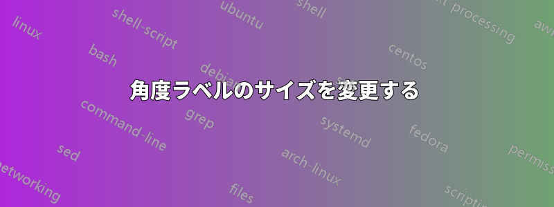 角度ラベルのサイズを変更する