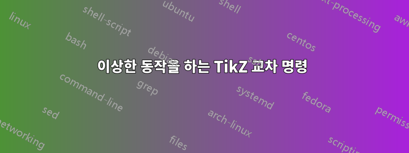 이상한 동작을 하는 TikZ 교차 명령
