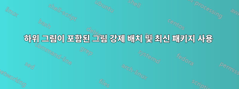 하위 그림이 포함된 그림 강제 배치 및 최신 패키지 사용