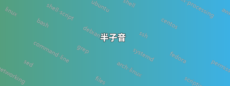半子音 