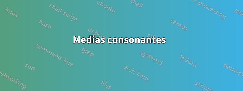Medias consonantes 