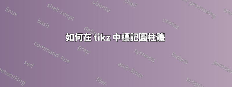 如何在 tikz 中標記圓柱體
