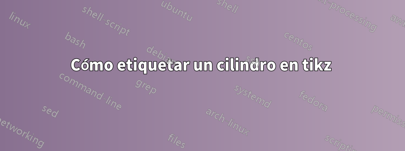 Cómo etiquetar un cilindro en tikz