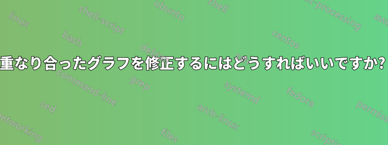 重なり合ったグラフを修正するにはどうすればいいですか?