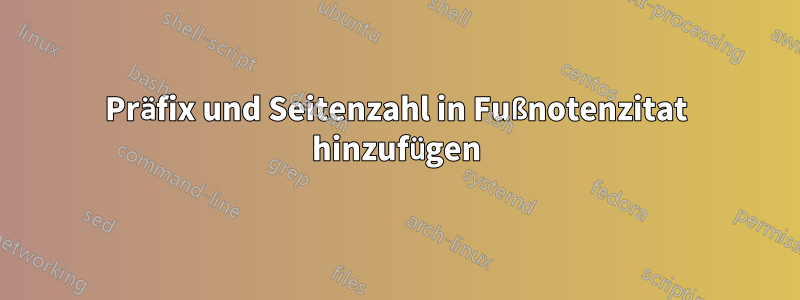 Präfix und Seitenzahl in Fußnotenzitat hinzufügen